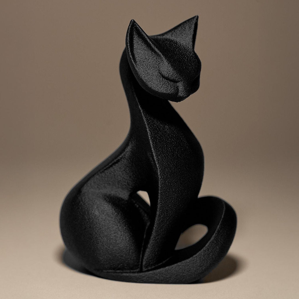 Cat #2 Statue | Schwarze Katze Figur | Elegante Tier Skulptur | Dark Art Deko