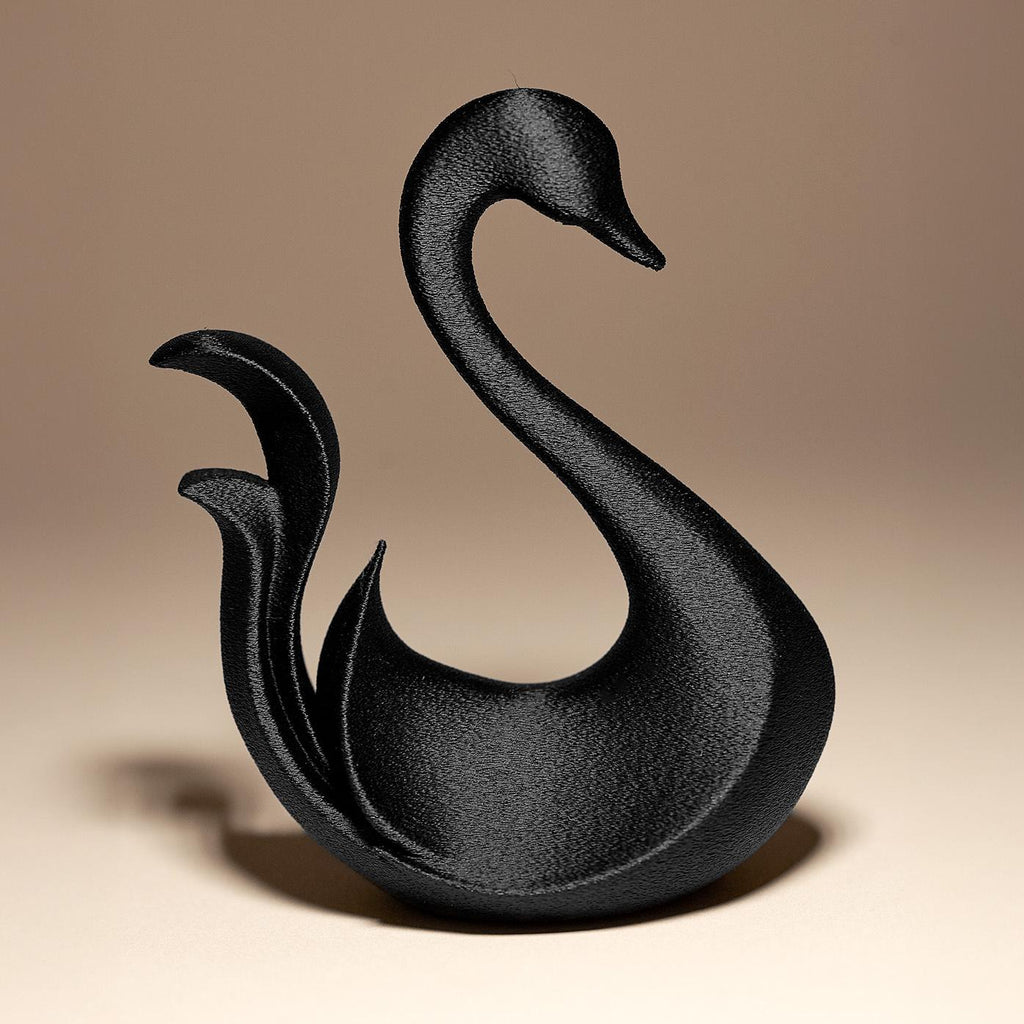 Swan Statue | Schwarzer Schwan Figur | Elegante Skulptur | Dark Art Kollektion Deko