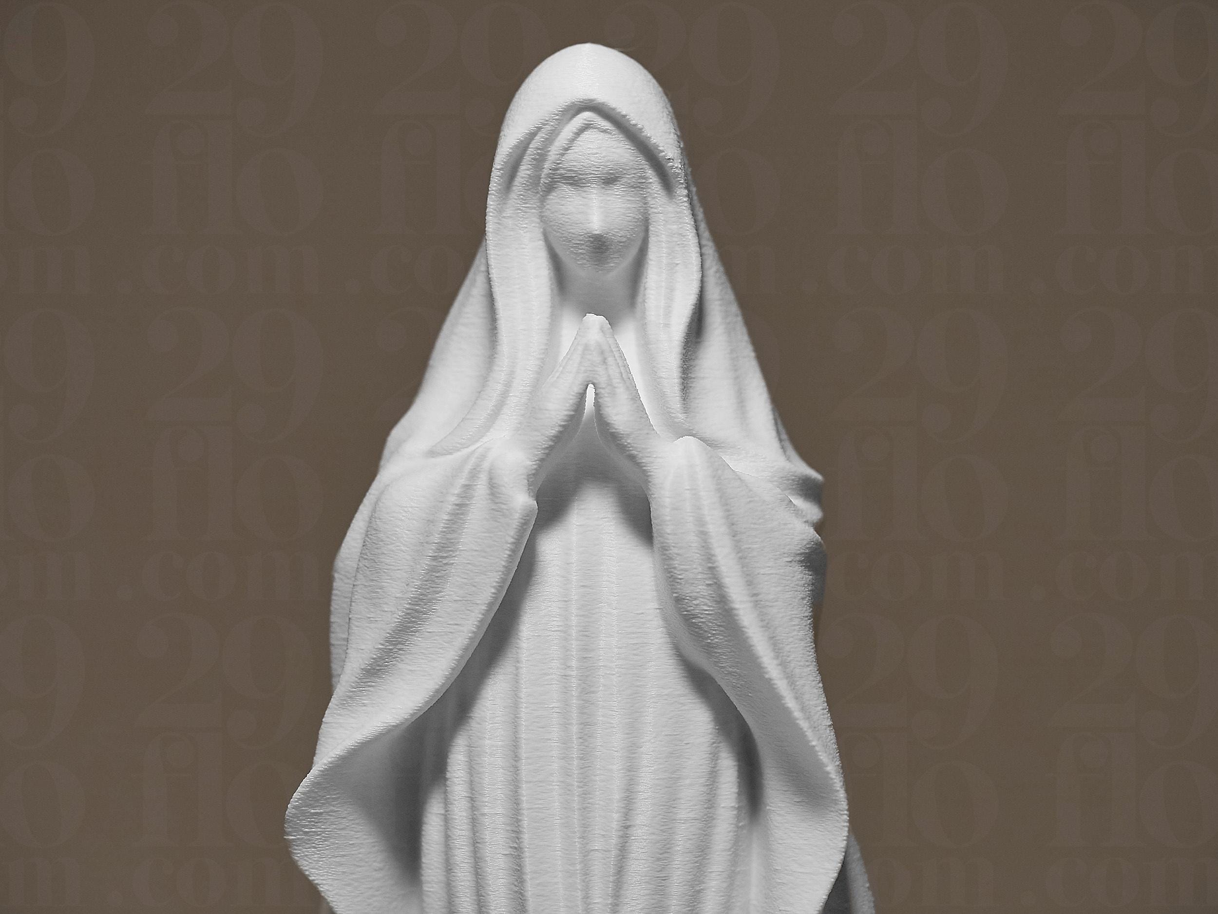 Saint Mary Figurine | Heilige Maria Statue | Moderne Religiöse Skulptur | Dark Art