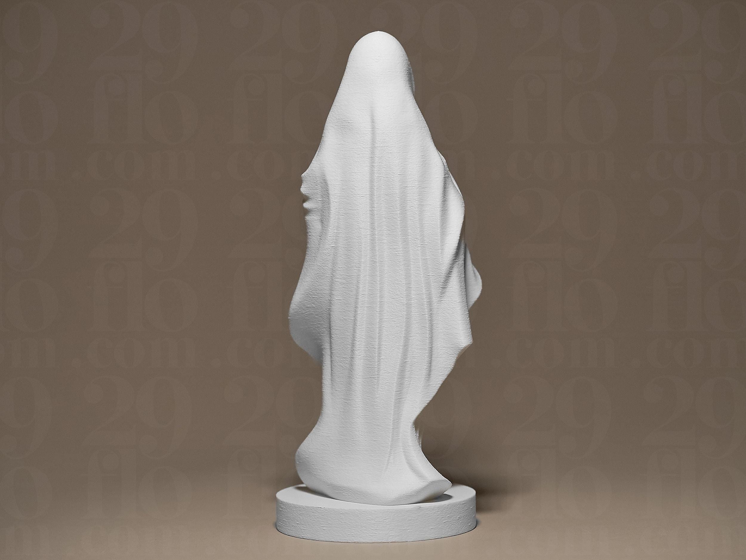 Saint Mary Figurine | Heilige Maria Statue | Moderne Religiöse Skulptur | Dark Art