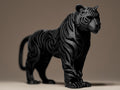 Designer Tiger Sculpture | Tiger Figur Statue | Ornamental Dark Art | Moderne Deko Raubkatze