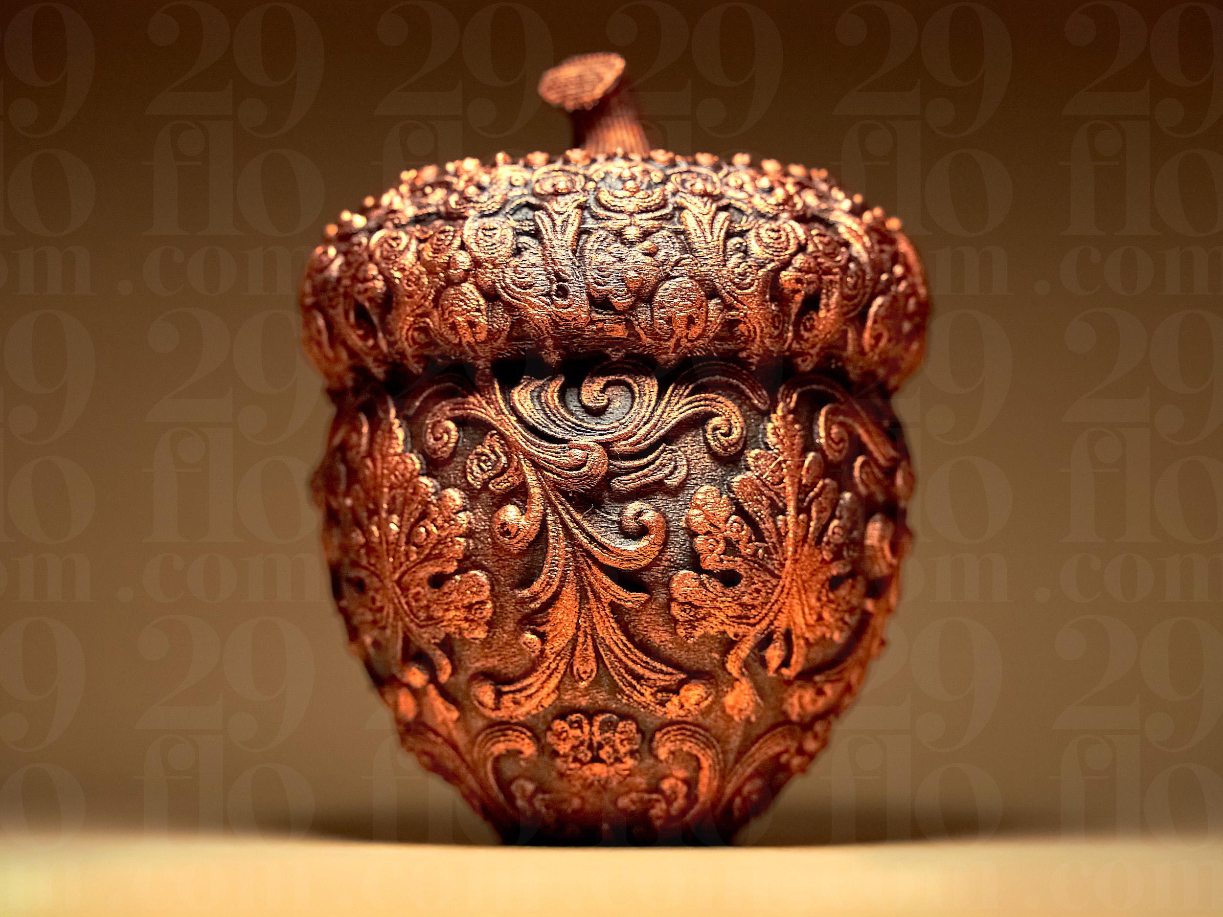 Designers Acorn Shaped Container | Eichel Schmuckdose | Ornamental Gothic Deko Box | Dark Art