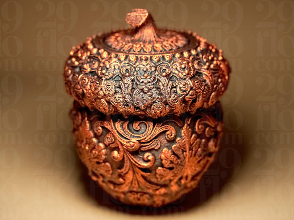 Designers Acorn Shaped Container | Eichel Schmuckdose | Ornamental Gothic Deko Box | Dark Art