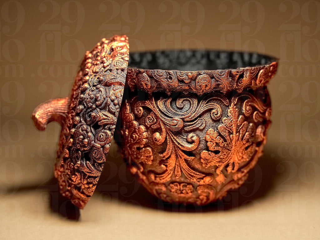 Designers Acorn Shaped Container | Eichel Schmuckdose | Ornamental Gothic Deko Box | Dark Art