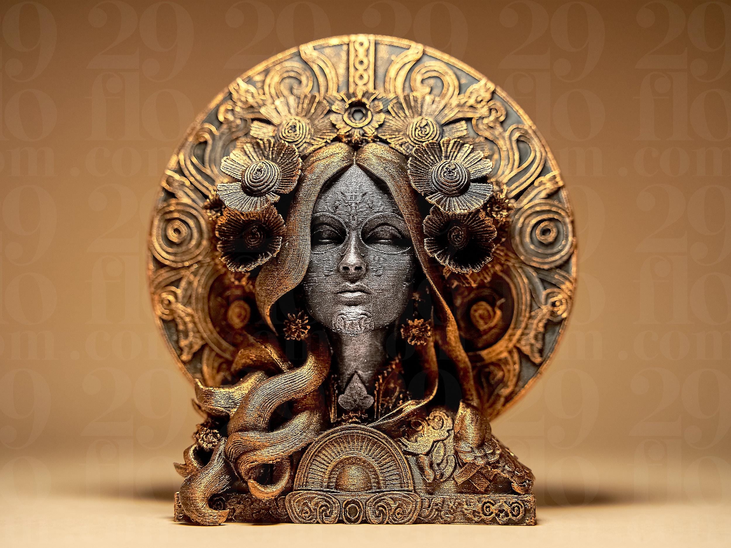 Ornamental Dia Dos Muertos Relief | Santa Muerte Statue | Gothic Dark Art Deko Skulptur