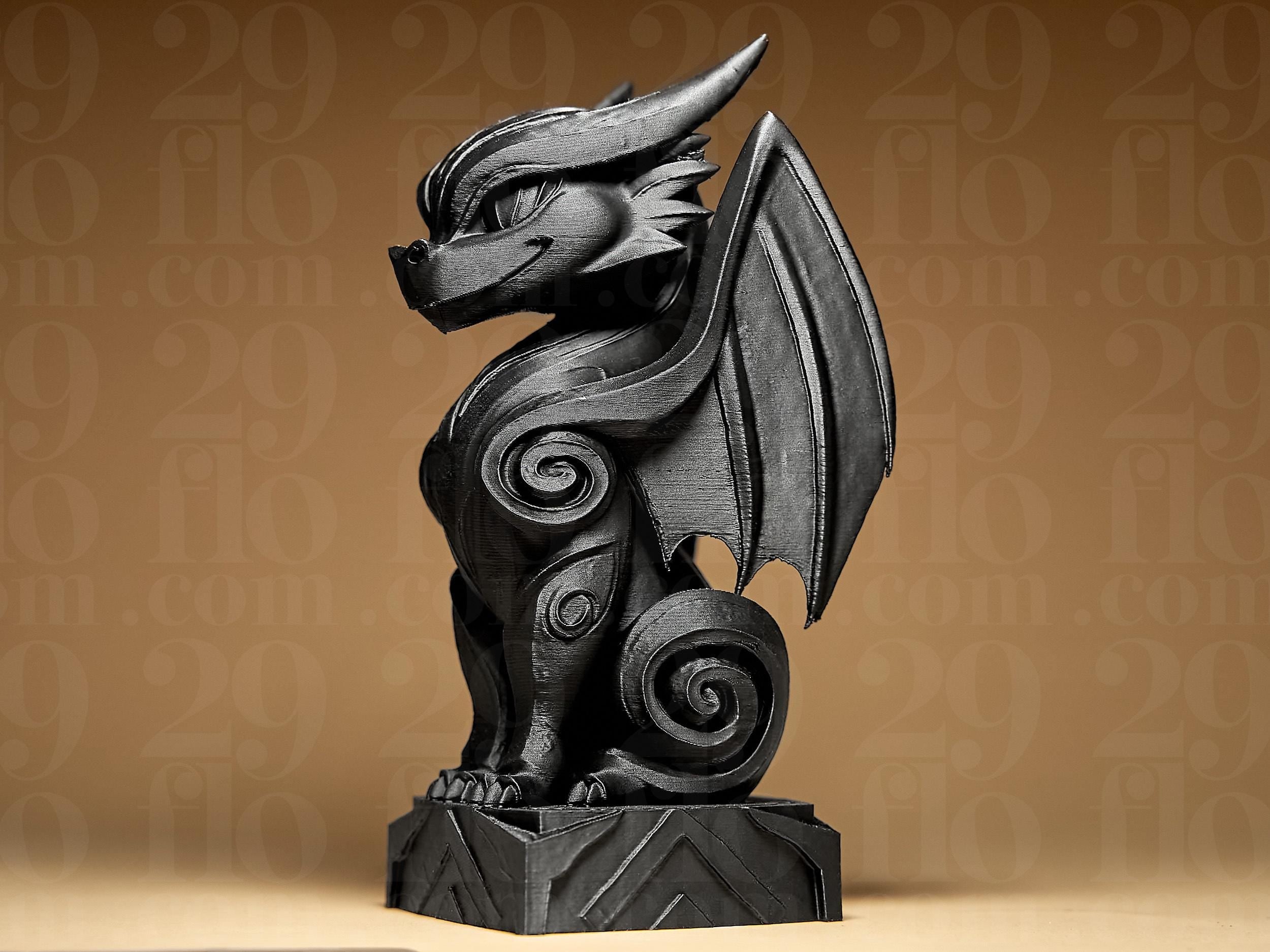 Dragon Statuette | Kleiner Drache Figur | Fantasy Deko Skulptur | Dark Art Kollektion Fehn-factory.de