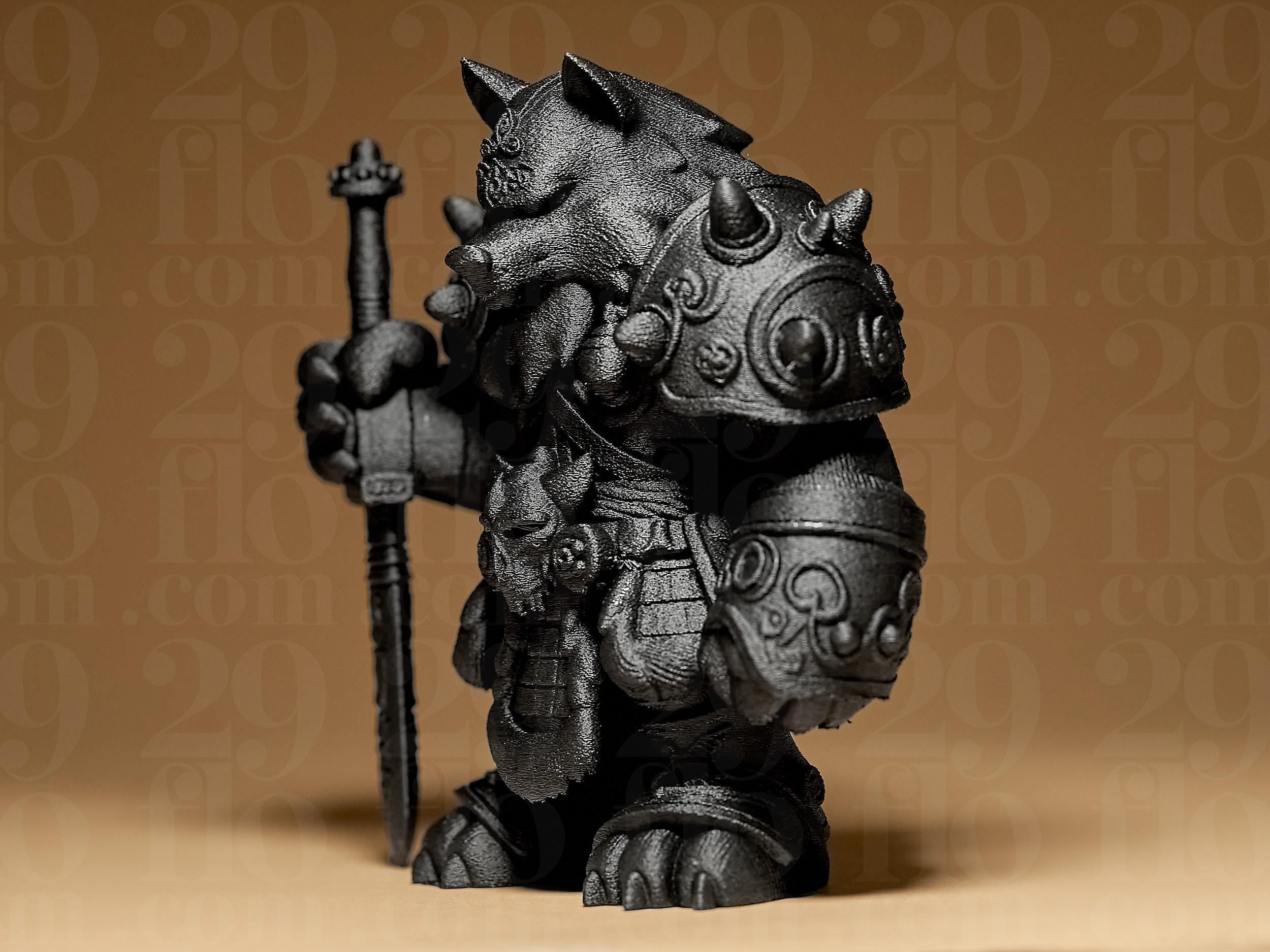 Warrior Wolf Miniature | Fantasy Figur Wolf | Krieger Statue | Dark Art Deko Fehn-factory.de