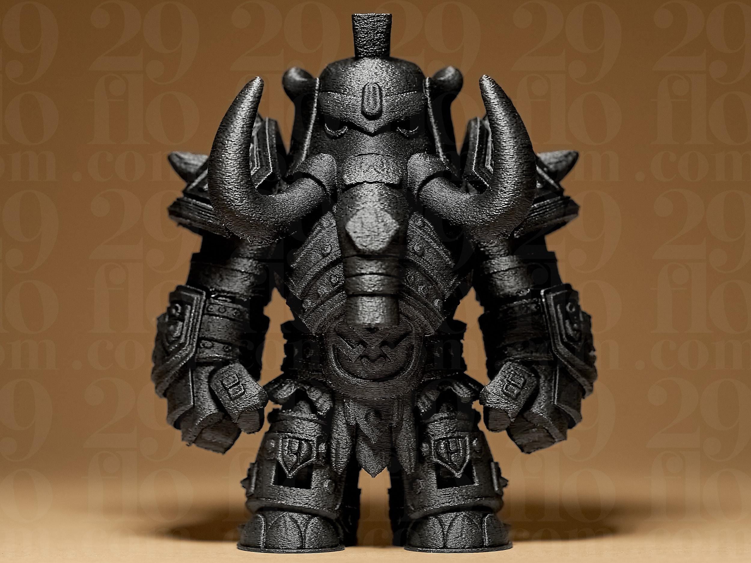 Warrior Mammoth Miniature | Fantasy Figur Mammut | Krieger Statue | Dark Art Deko Fehn-factory.de
