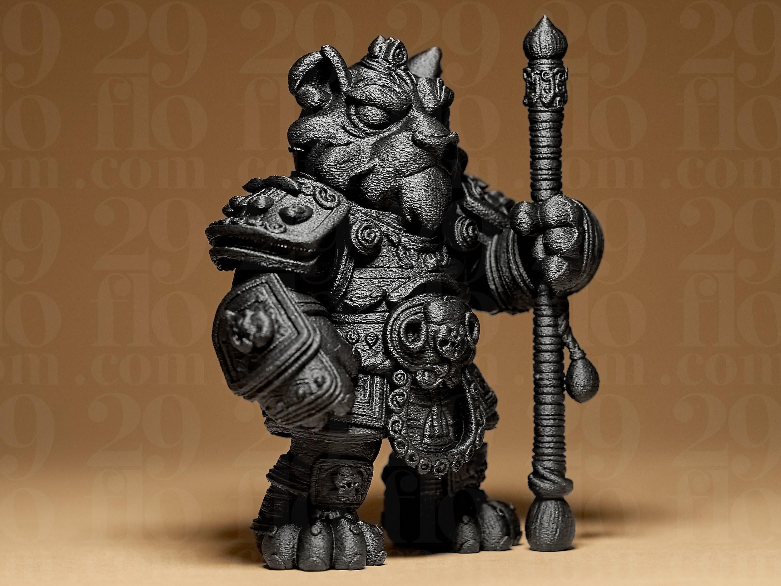 Warrior Tiger Miniature | Fantasy Figur Tiger | Krieger Statue | Dark Art Deko Fehn-factory.de