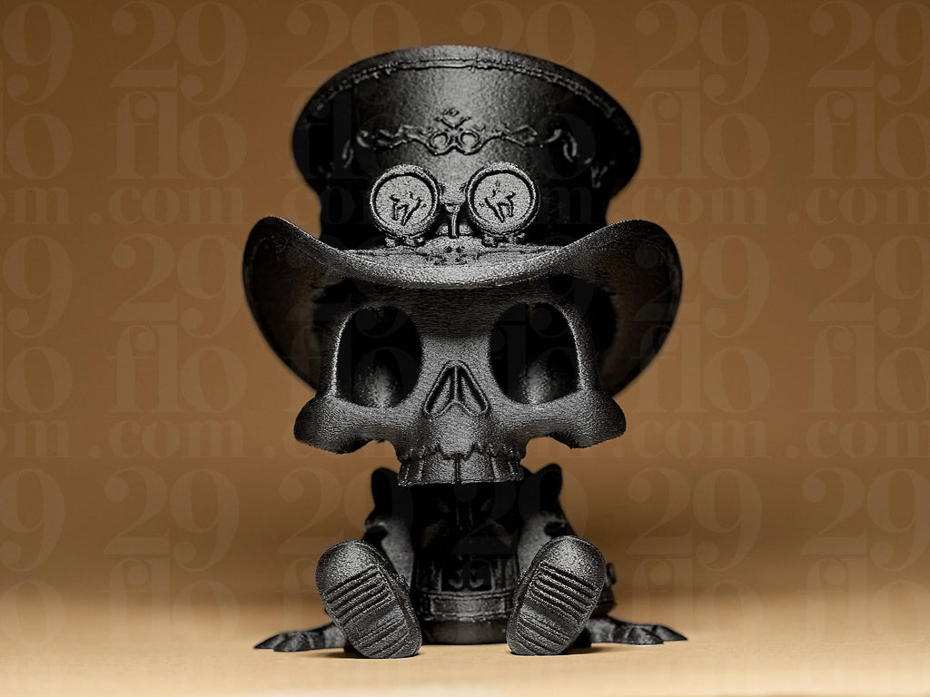 Lil’ Skeleton #2 Figur | Steampunk Schädel Statue | Gothic Deko Skulptur | Dark Art Fehn-factory.de