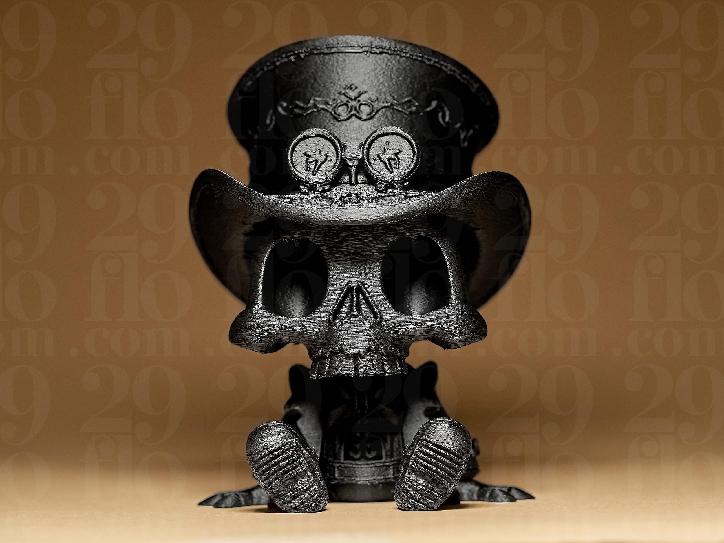 Lil’ Skeleton #2 Figur | Steampunk Schädel Statue | Gothic Deko Skulptur | Dark Art Fehn-factory.de