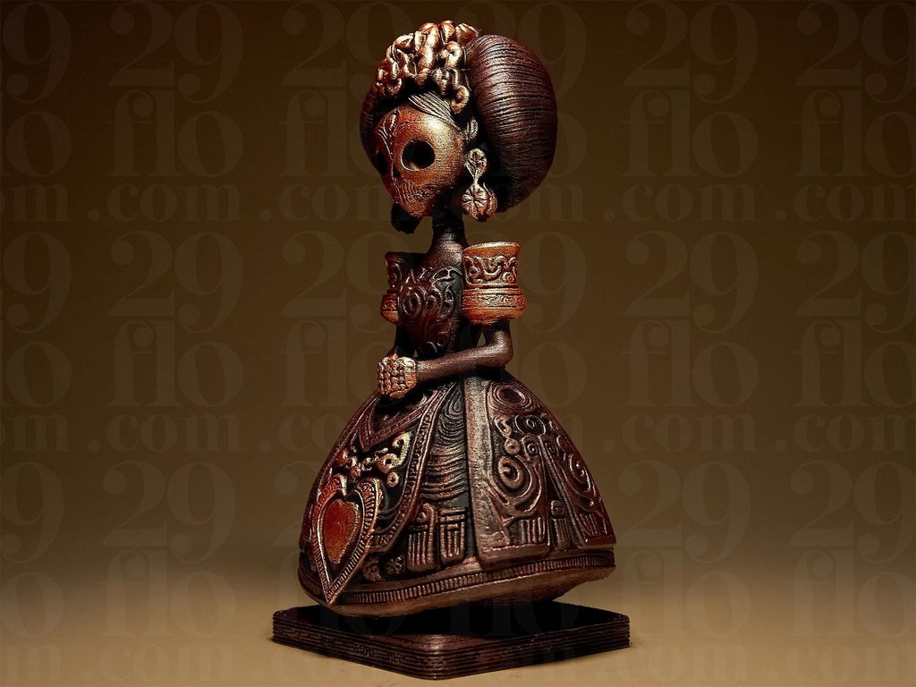 Dia Dos Muertos Figurine | La Catrina Statue | Gothic Skulptur | Dark Art Deko Fehn-factory.de