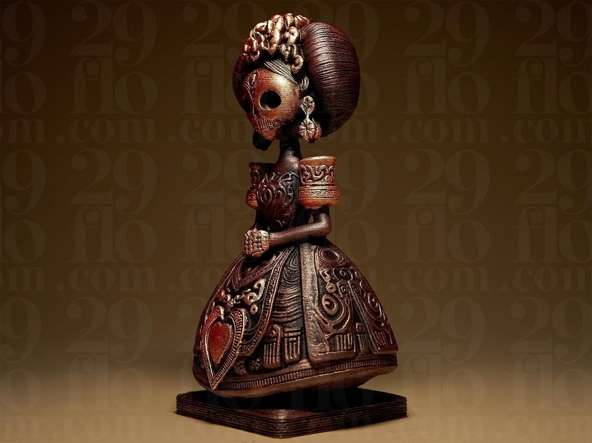 Dia Dos Muertos Figurine | La Catrina Statue | Gothic Skulptur | Dark Art Deko Fehn-factory.de