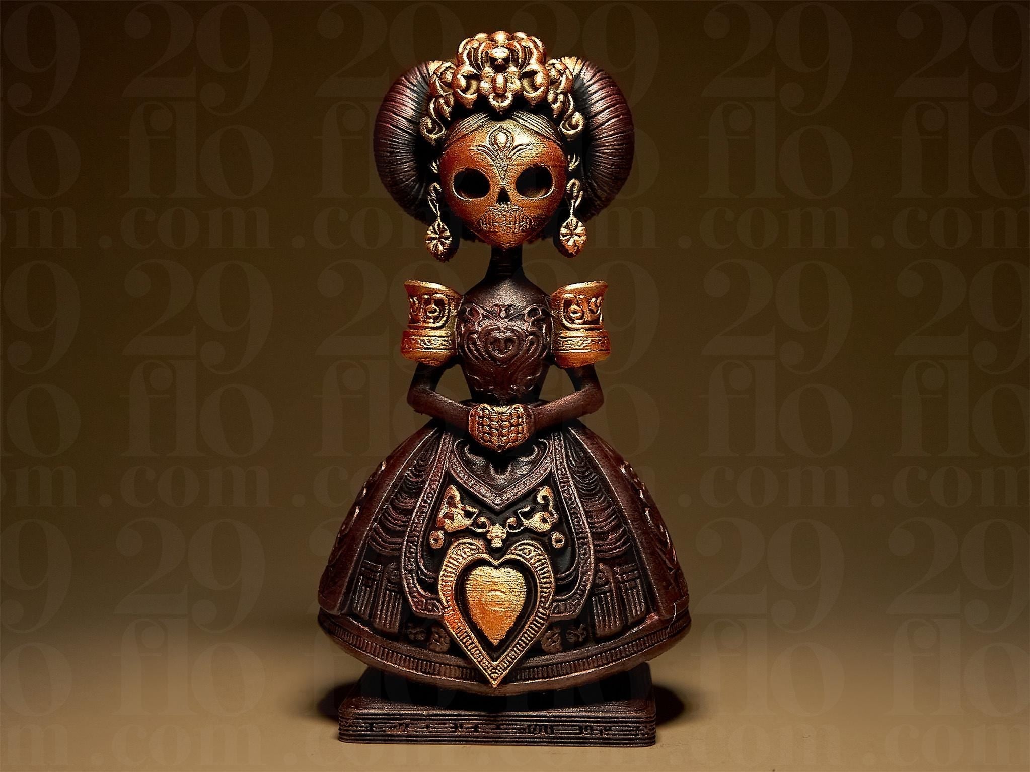 Dia Dos Muertos Figurine | La Catrina Statue | Gothic Skulptur | Dark Art Deko Fehn-factory.de