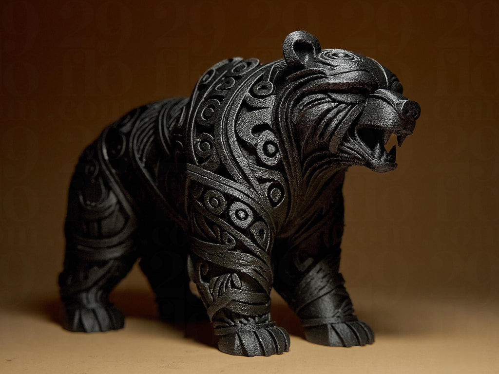 Designer Bear Sculpture | Bär Figur Statue | Ornamental Dark Art | Gothic Deko Skulptur Fehn-factory.de