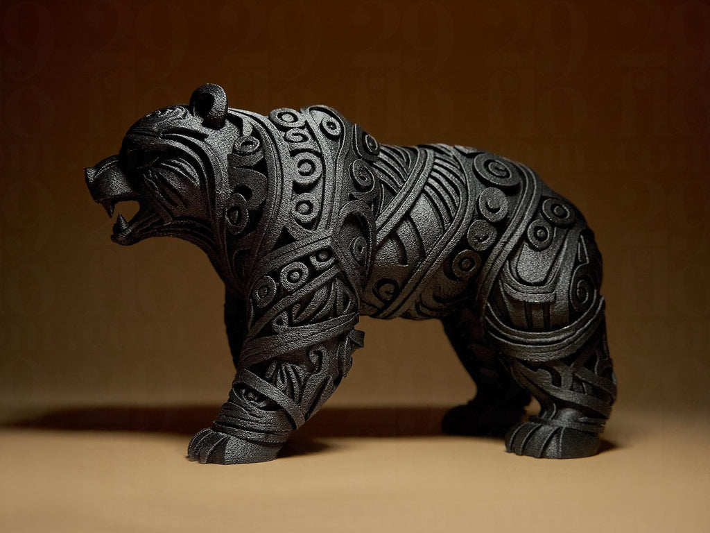 Designer Bear Sculpture | Bär Figur Statue | Ornamental Dark Art | Gothic Deko Skulptur Fehn-factory.de