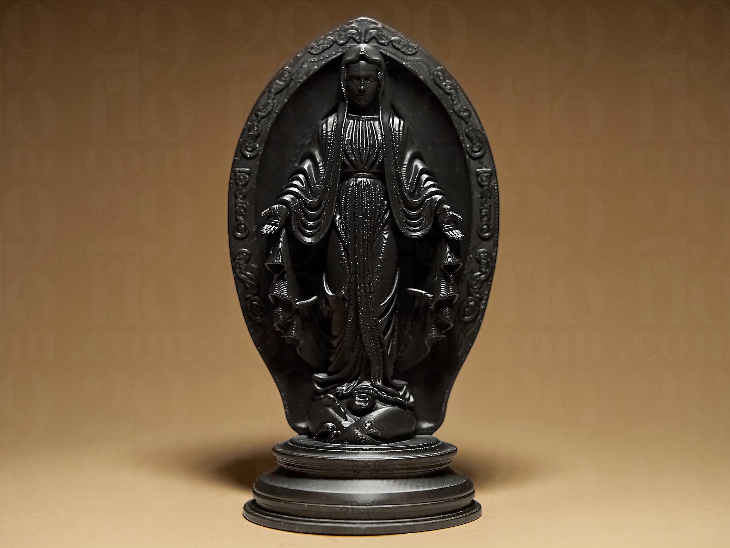 Virgin Mary Statuette | Heilige Maria Figur Relief | Sakrale Kunst Skulptur | Dark Art Fehn-factory.de