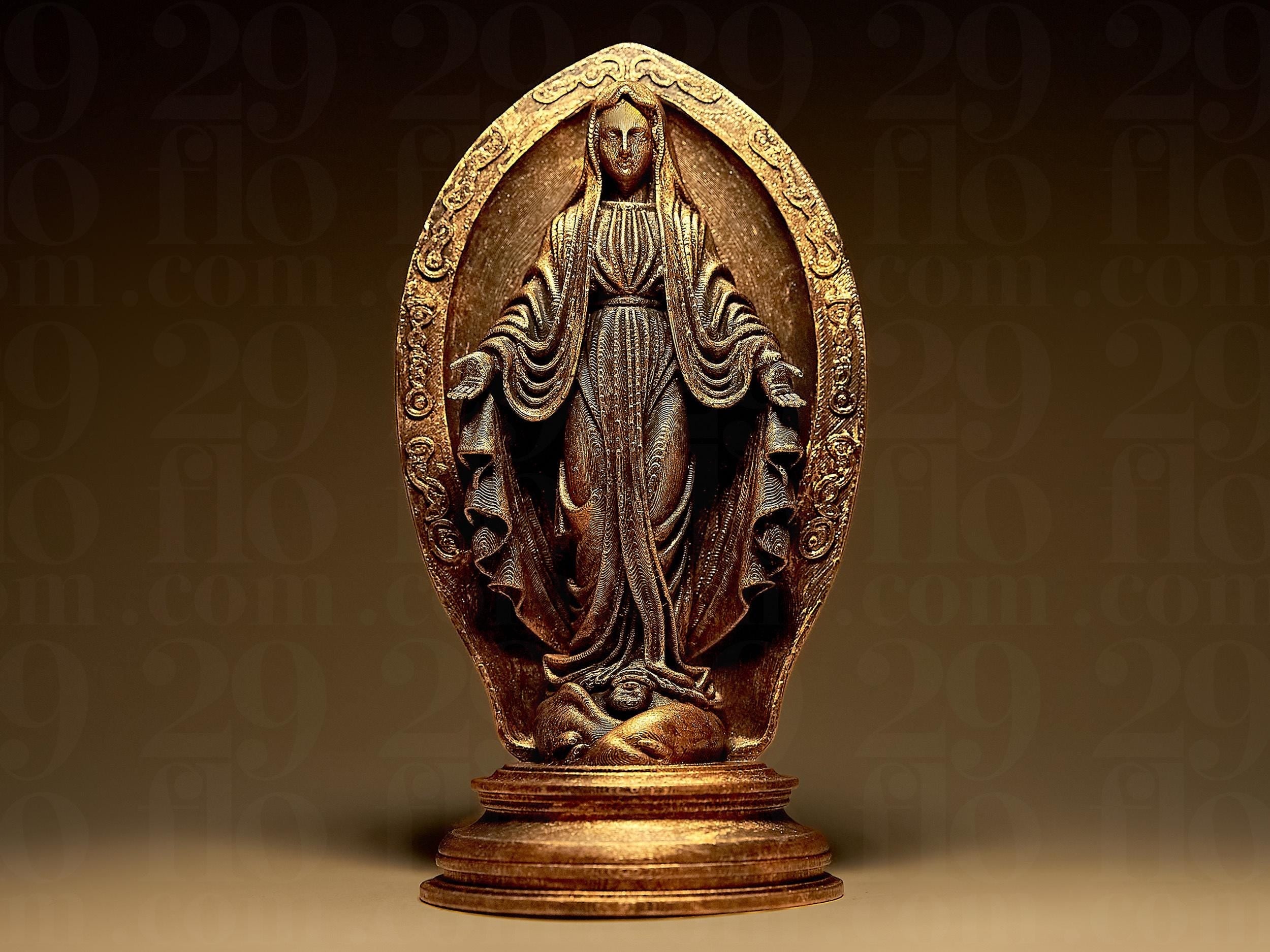 Virgin Mary Statuette | Heilige Maria Figur Relief | Sakrale Kunst Skulptur | Dark Art Fehn-factory.de
