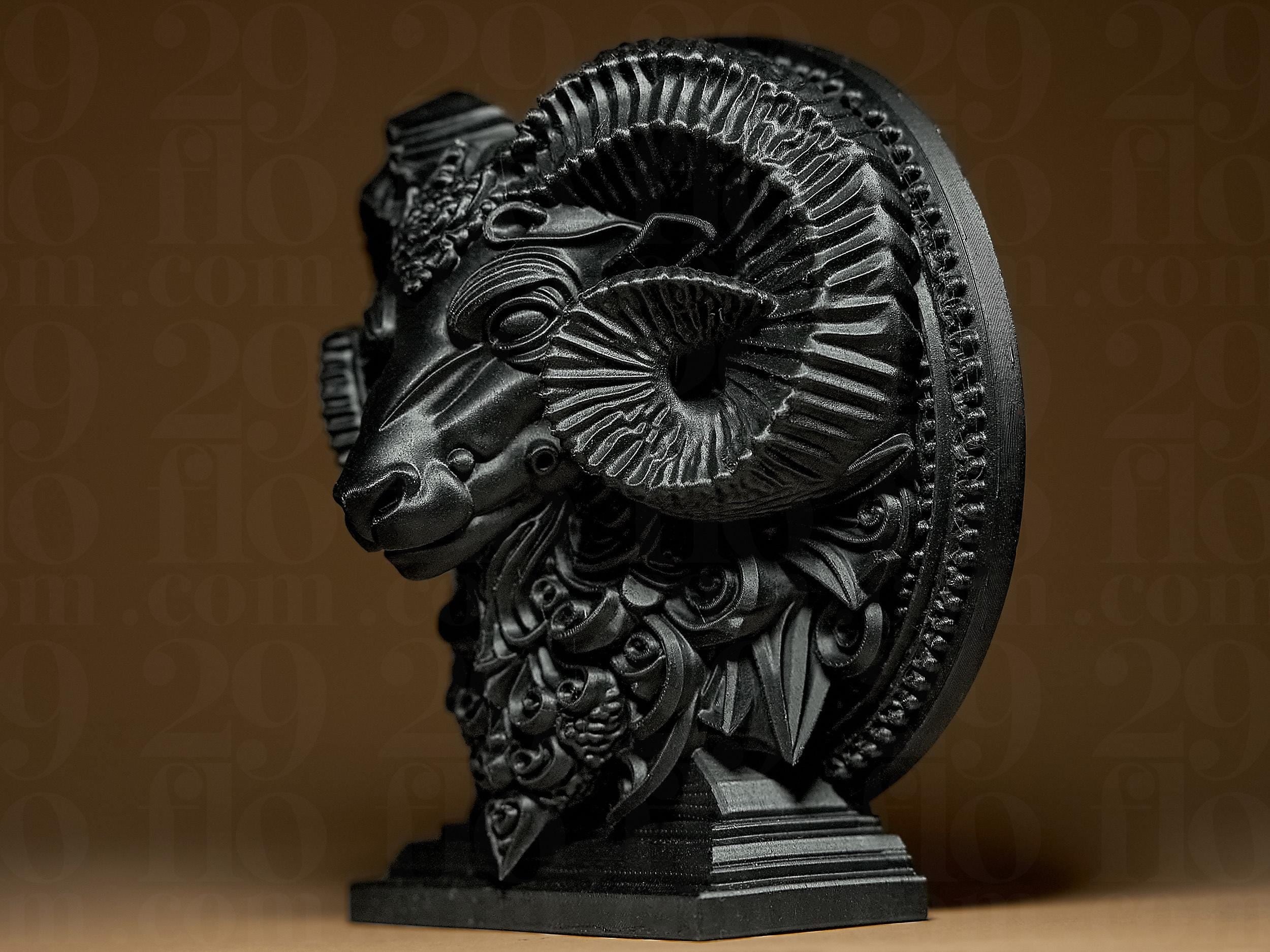 Aries The Ram Zodiac Statue | Widder Figur Skulptur | Ornamental Dark Art | Sternzeichen Fehn-factory.de