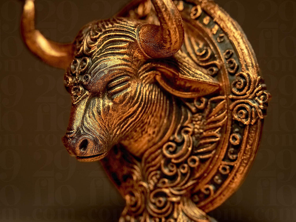 Taurus The Bull Zodiac Statue | Stier Figur Skulptur | Ornamental Dark Art | Sternzeichen Fehn-factory.de