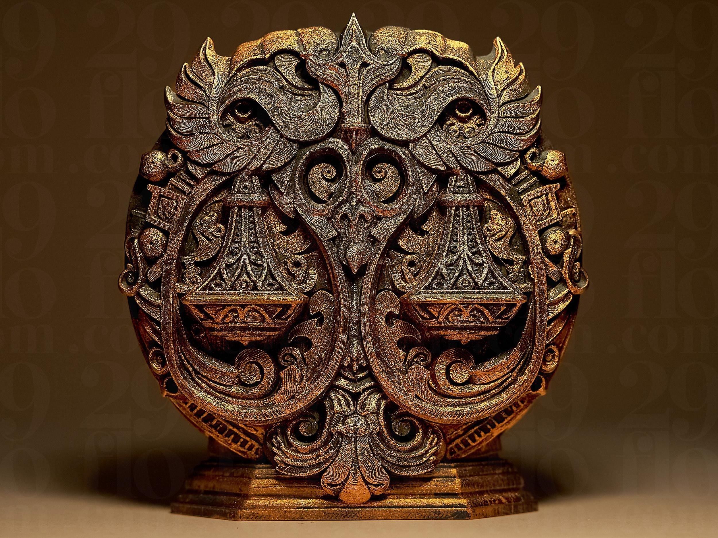 Libra The Scales Zodiac Statue | Waage Figur Skulptur | Ornamental Dark Art | Sternzeichen Fehn-factory.de