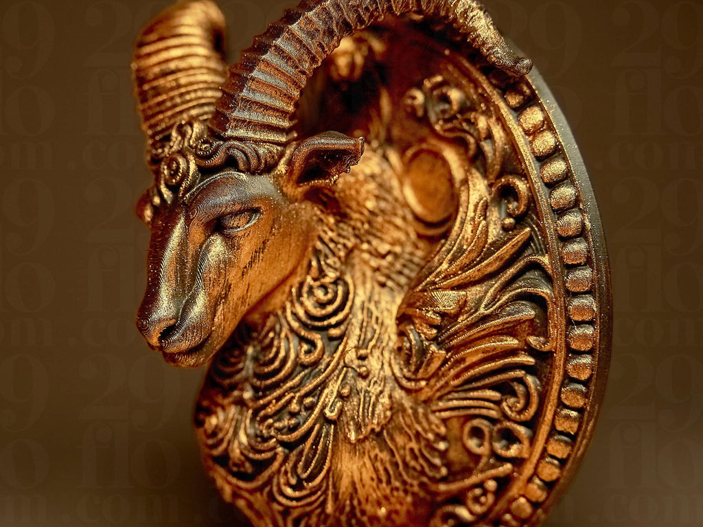 Capricorn The Goat Zodiac Statue | Steinbock Figur Skulptur | Ornamental Dark Art | Sternzeichen Fehn-factory.de