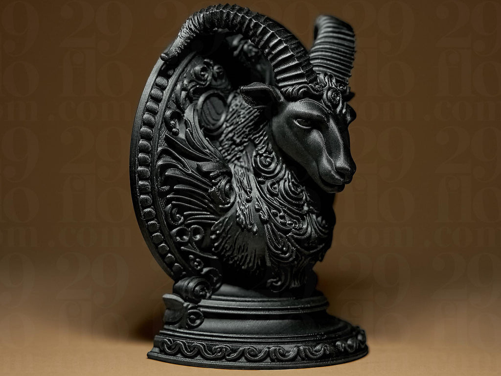 Capricorn The Goat Zodiac Statue | Steinbock Figur Skulptur | Ornamental Dark Art | Sternzeichen Fehn-factory.de