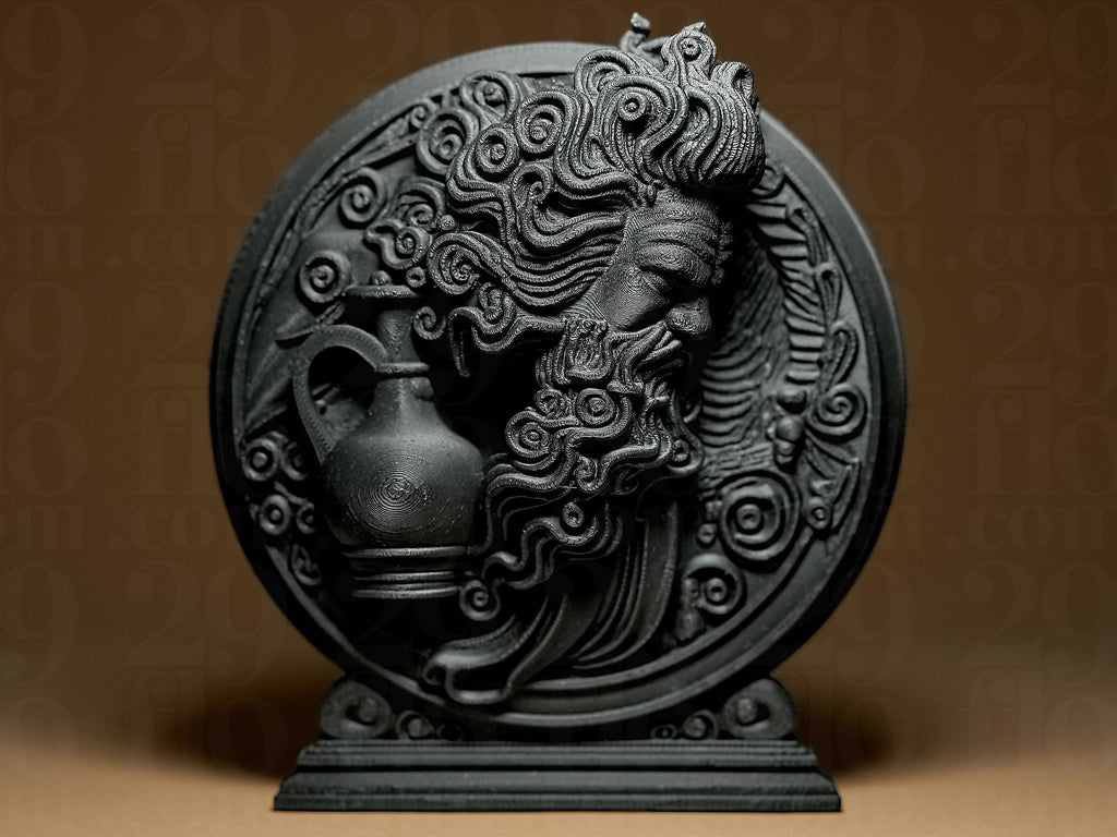 Aquarius The Water Bearer Zodiac Statue | Wassermann Figur Skulptur | Ornamental Dark Art | Sternzeichen Fehn-factory.de
