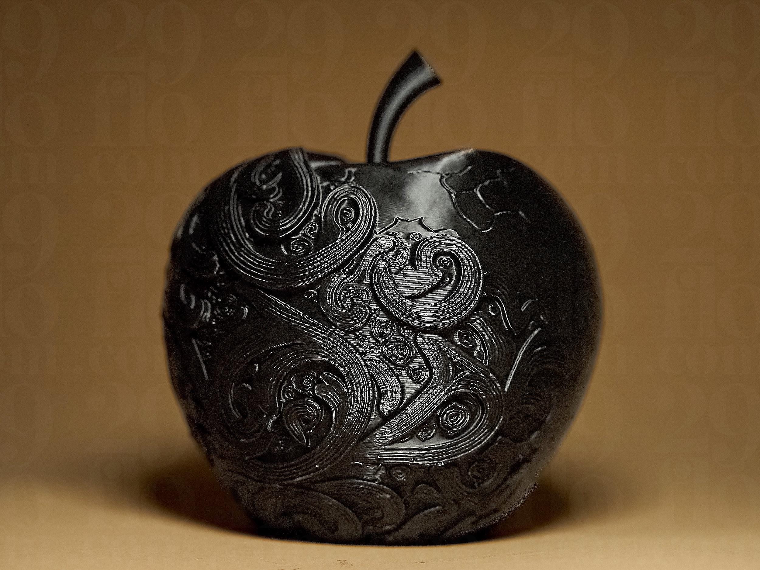 Designers Apple Statue | Apfel Figur Ornamental | Gothic Deko Skulptur | Dark Art Fehn-factory.de