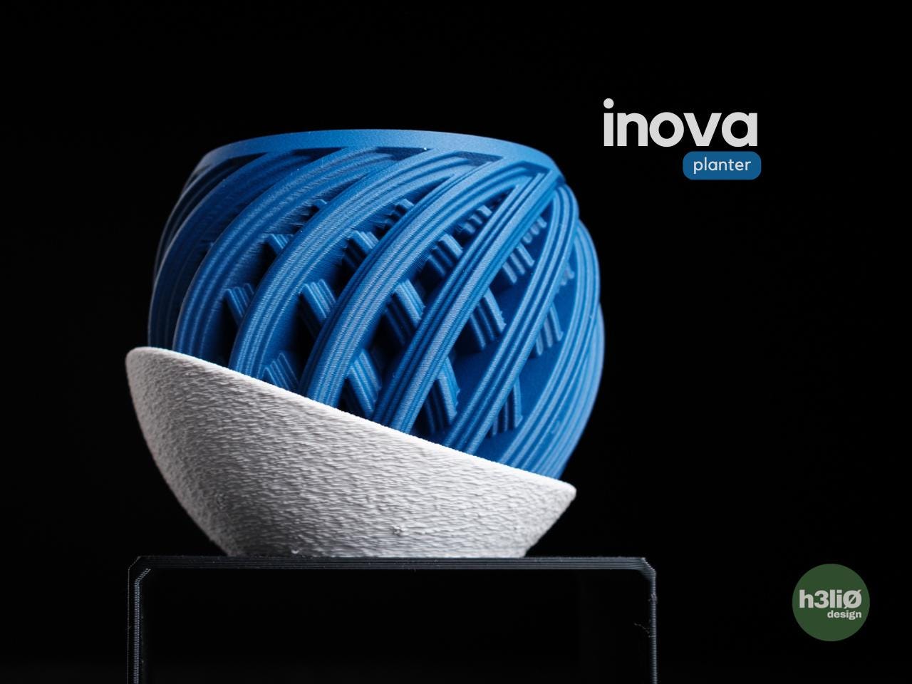 inova planter | Moderner 3D Druck Blumentopf | Minimalistischer Übertopf | Design Deko Pflanztopf