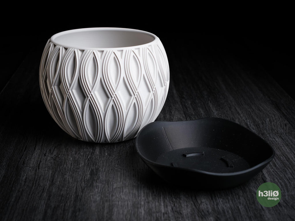 velar planter | Moderner 3D Druck Blumentopf | Eleganter Übertopf | Design Deko