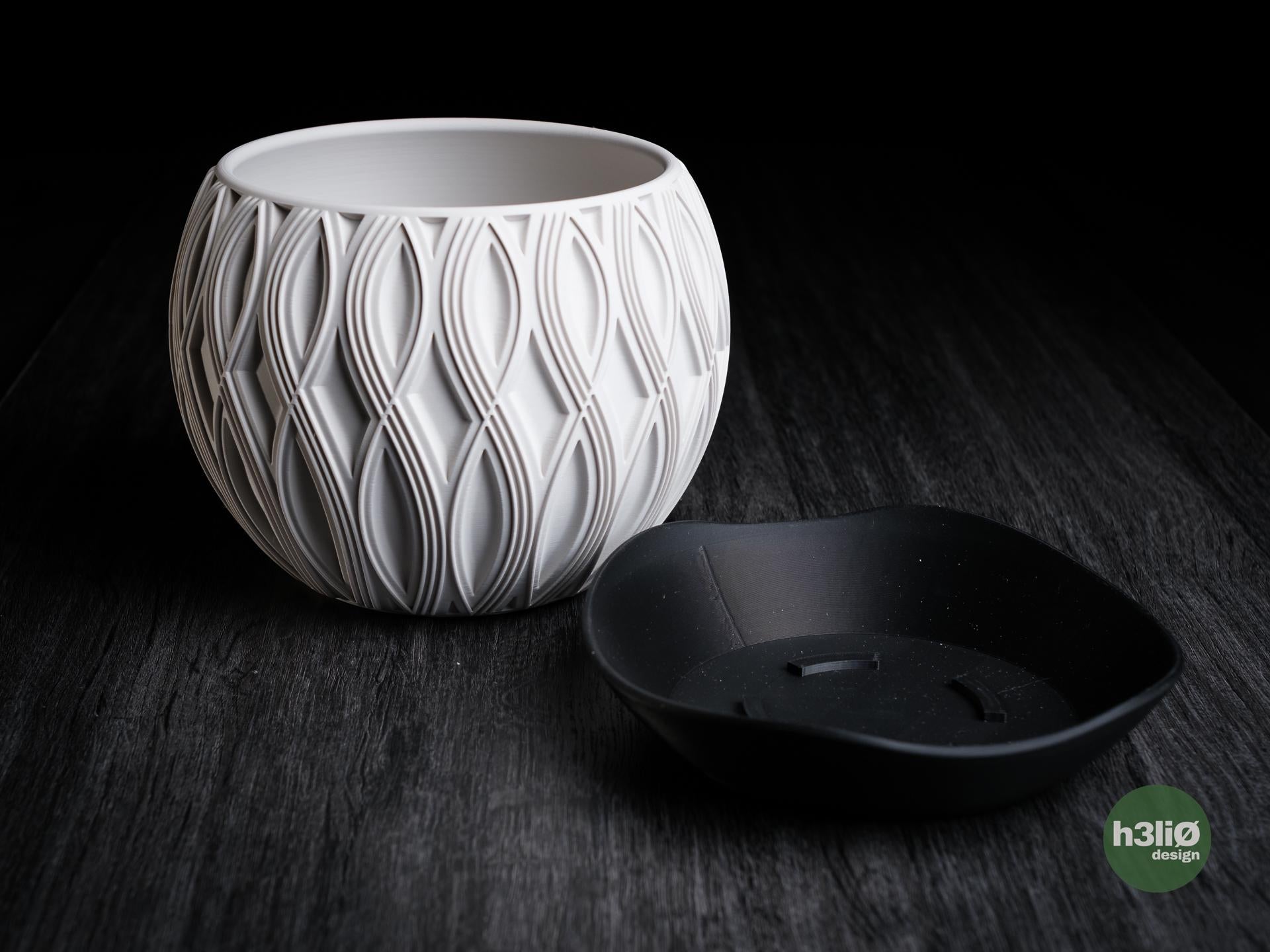 velar planter | Moderner 3D Druck Blumentopf | Eleganter Übertopf | Design Deko