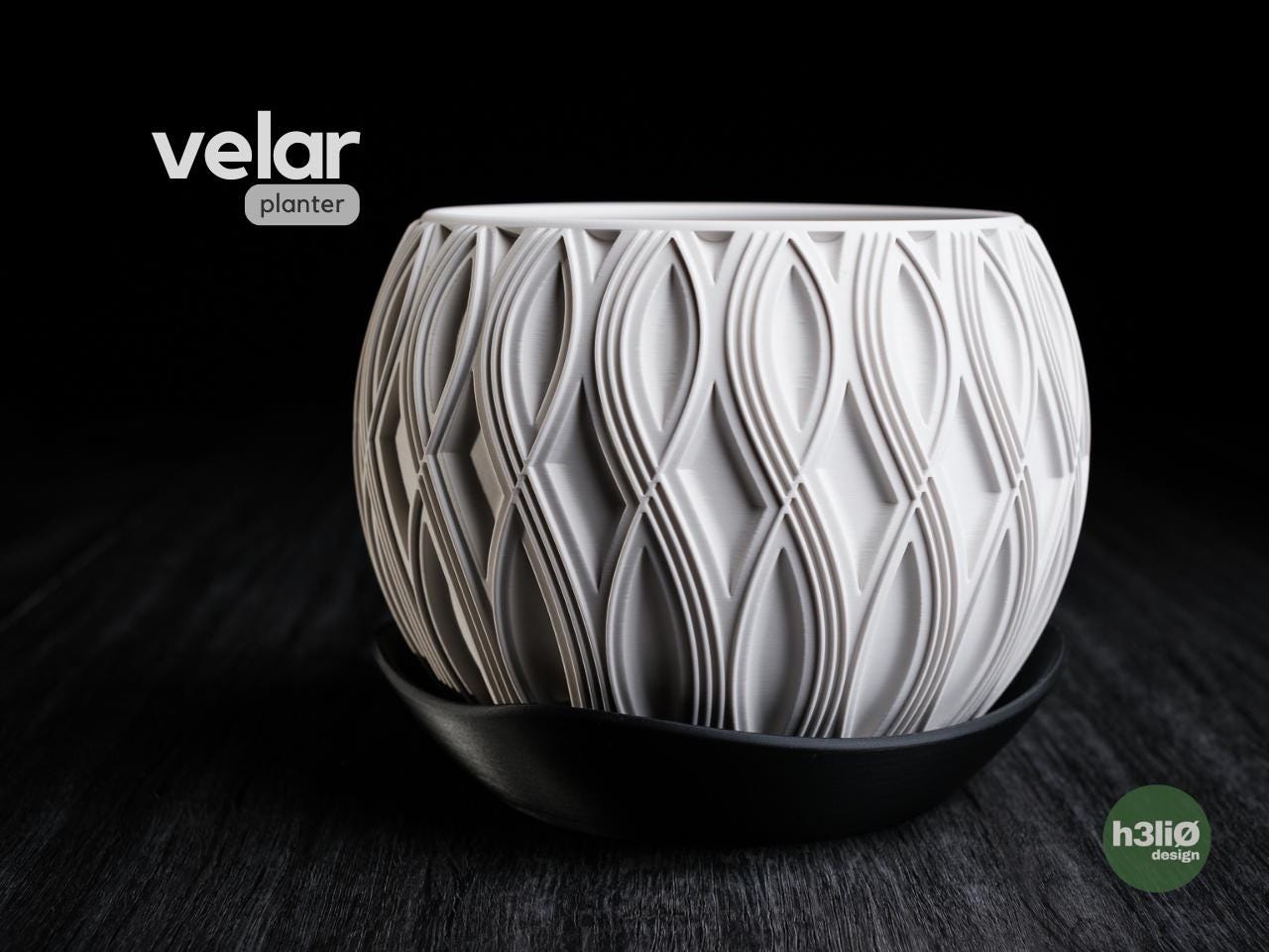 velar planter | Moderner 3D Druck Blumentopf | Eleganter Übertopf | Design Deko