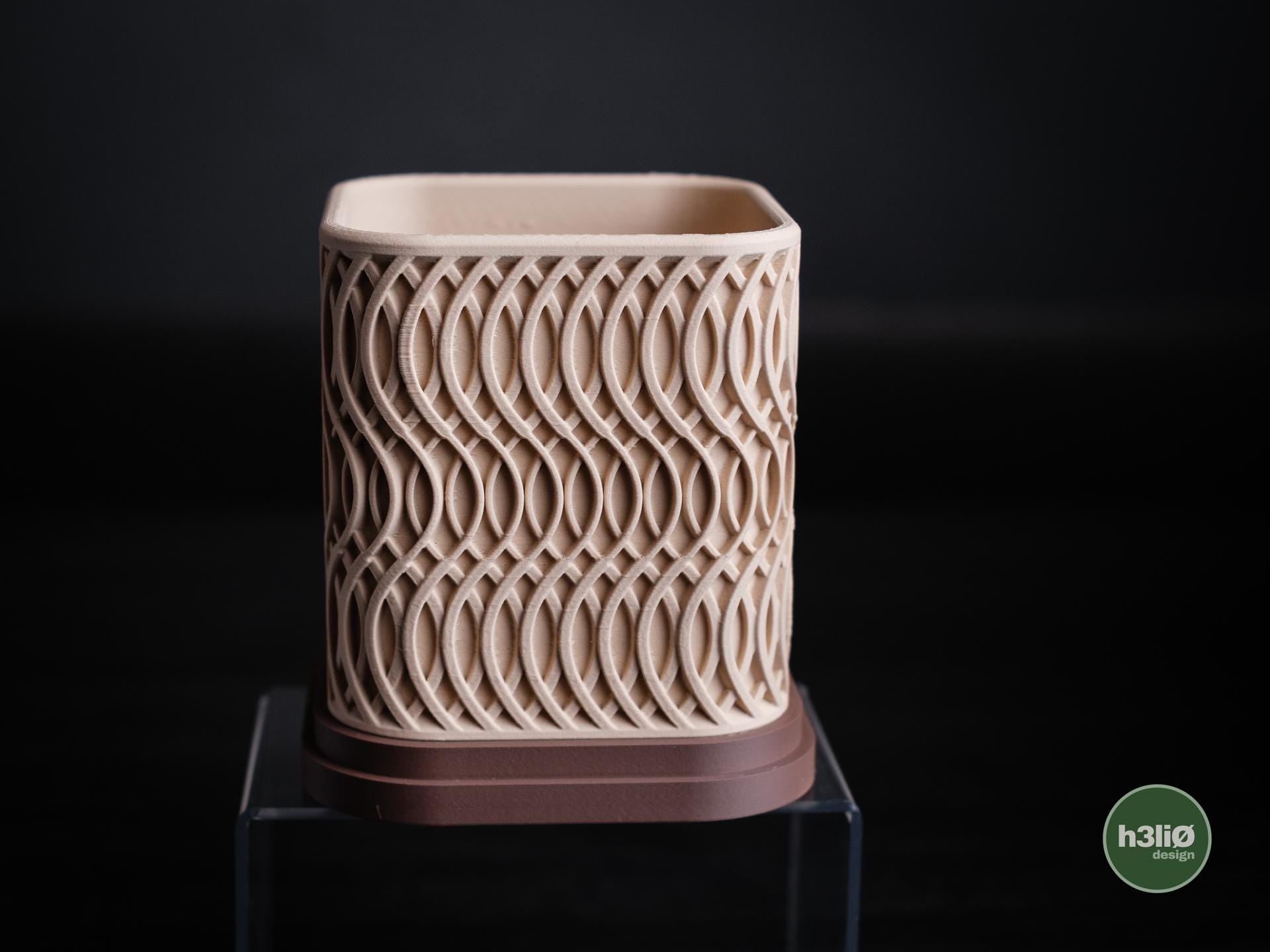 glowtide planter | Moderner 3D Druck Blumentopf | Eleganter Übertopf | Design Deko