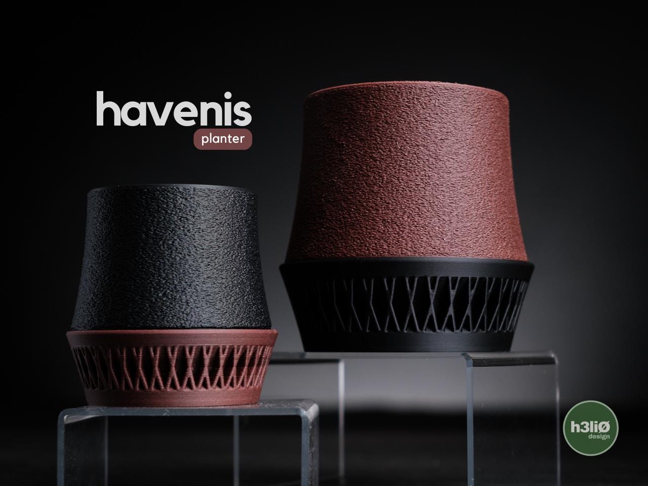 havenis planter | Moderner 3D Druck Blumentopf | Minimalistischer Übertopf | Design Deko