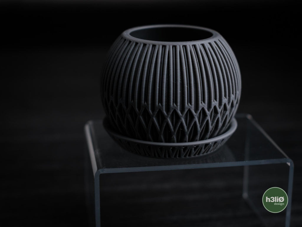 zyra planter | Moderner 3D Druck Blumentopf | Art Deco Übertopf | Design Deko Topf