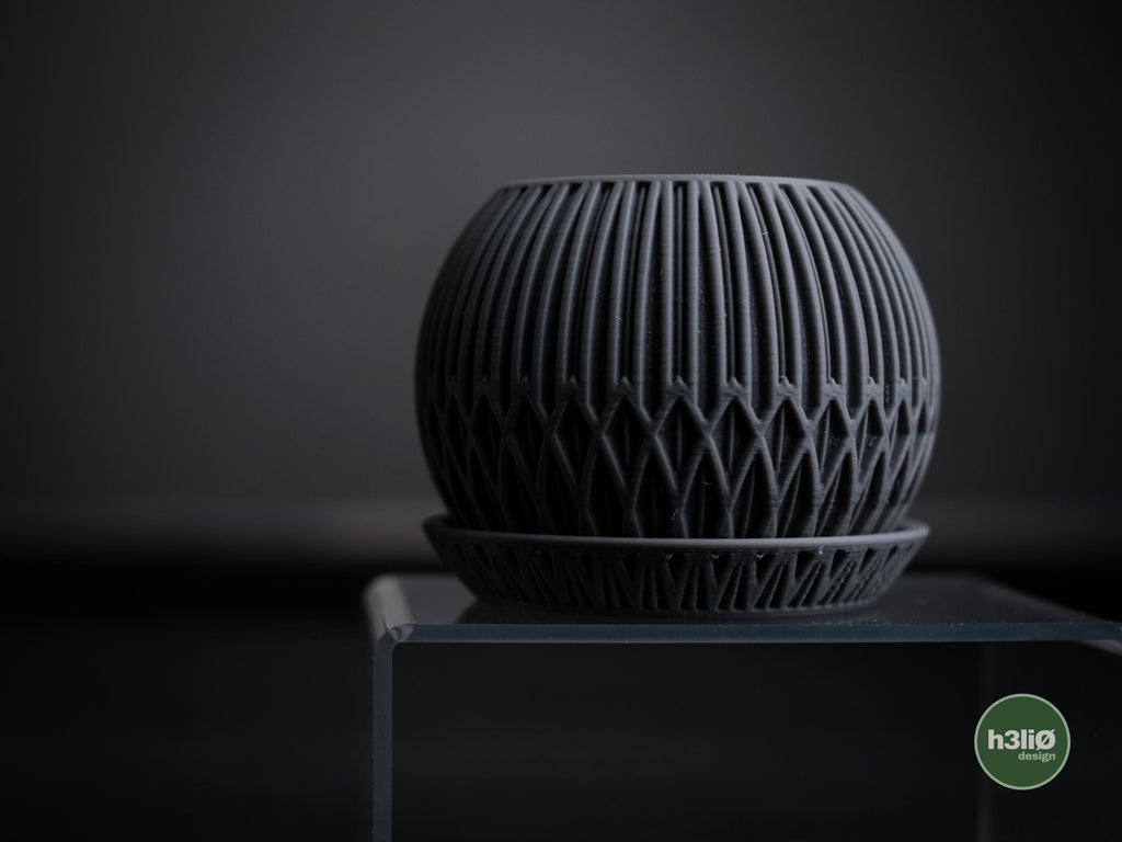 zyra planter | Moderner 3D Druck Blumentopf | Art Deco Übertopf | Design Deko Topf