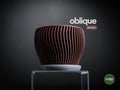 oblique planter | Moderner 3D Druck Blumentopf | Eleganter Übertopf | Design Deko Topf