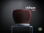 oblique planter | Moderner 3D Druck Blumentopf | Eleganter Übertopf | Design Deko Topf