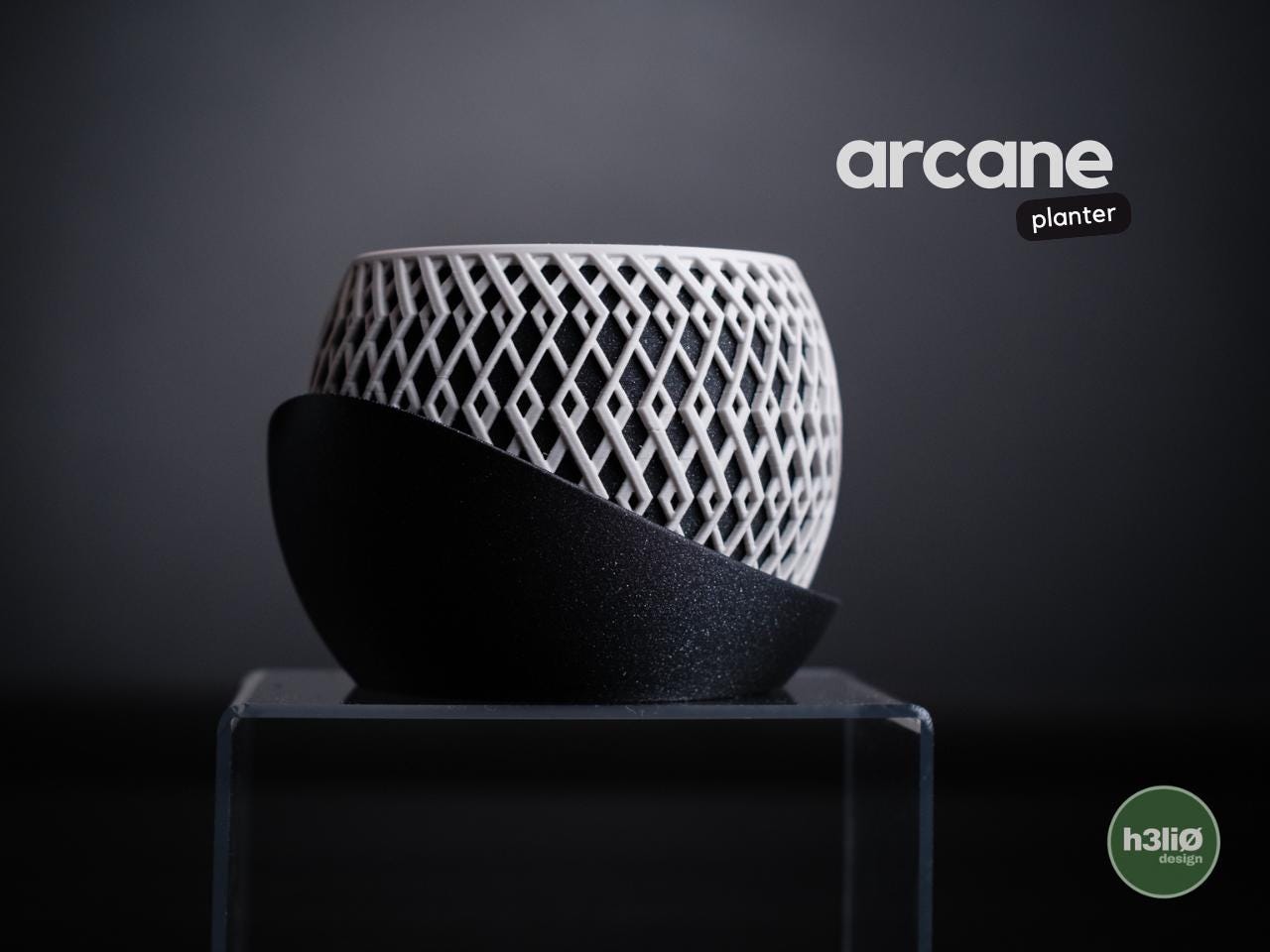 Arkane Pflanzgefäß | Moderner 3D Druck Blumentopf | Geometrischer Übertopf | Design Deko