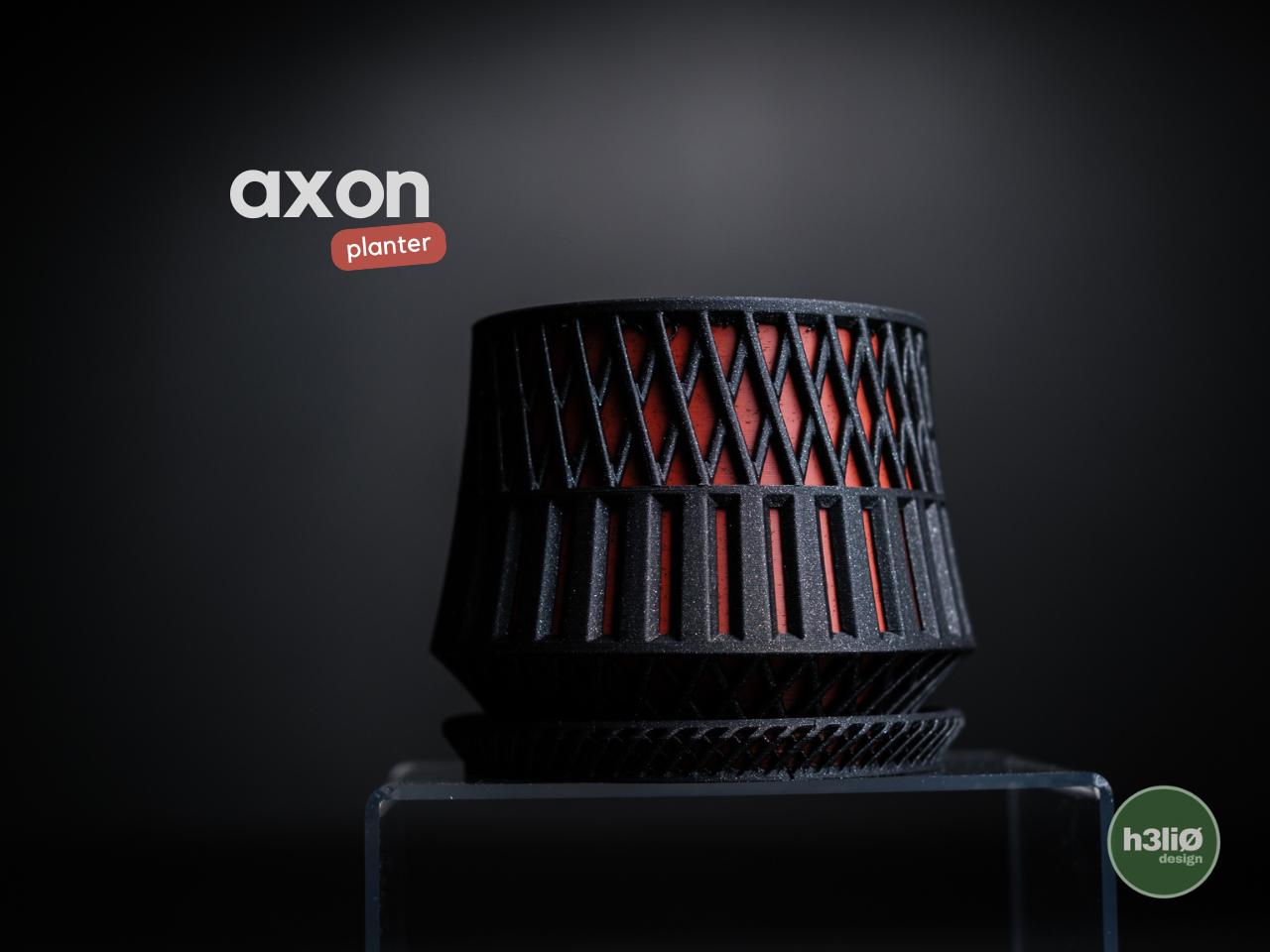 axon planter | Moderner 3D Druck Blumentopf | Geometrischer Übertopf | Design Deko Topf