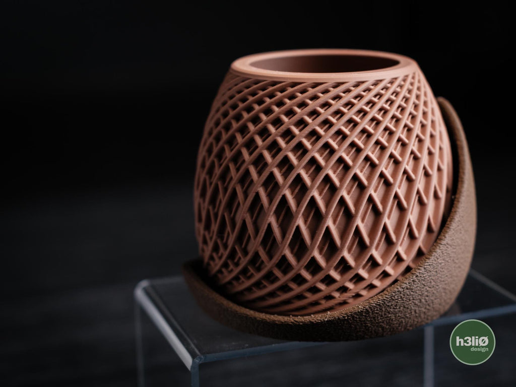 Stryde Planter | Moderner 3D Druck Blumentopf | Geometrischer Übertopf | Design Deko