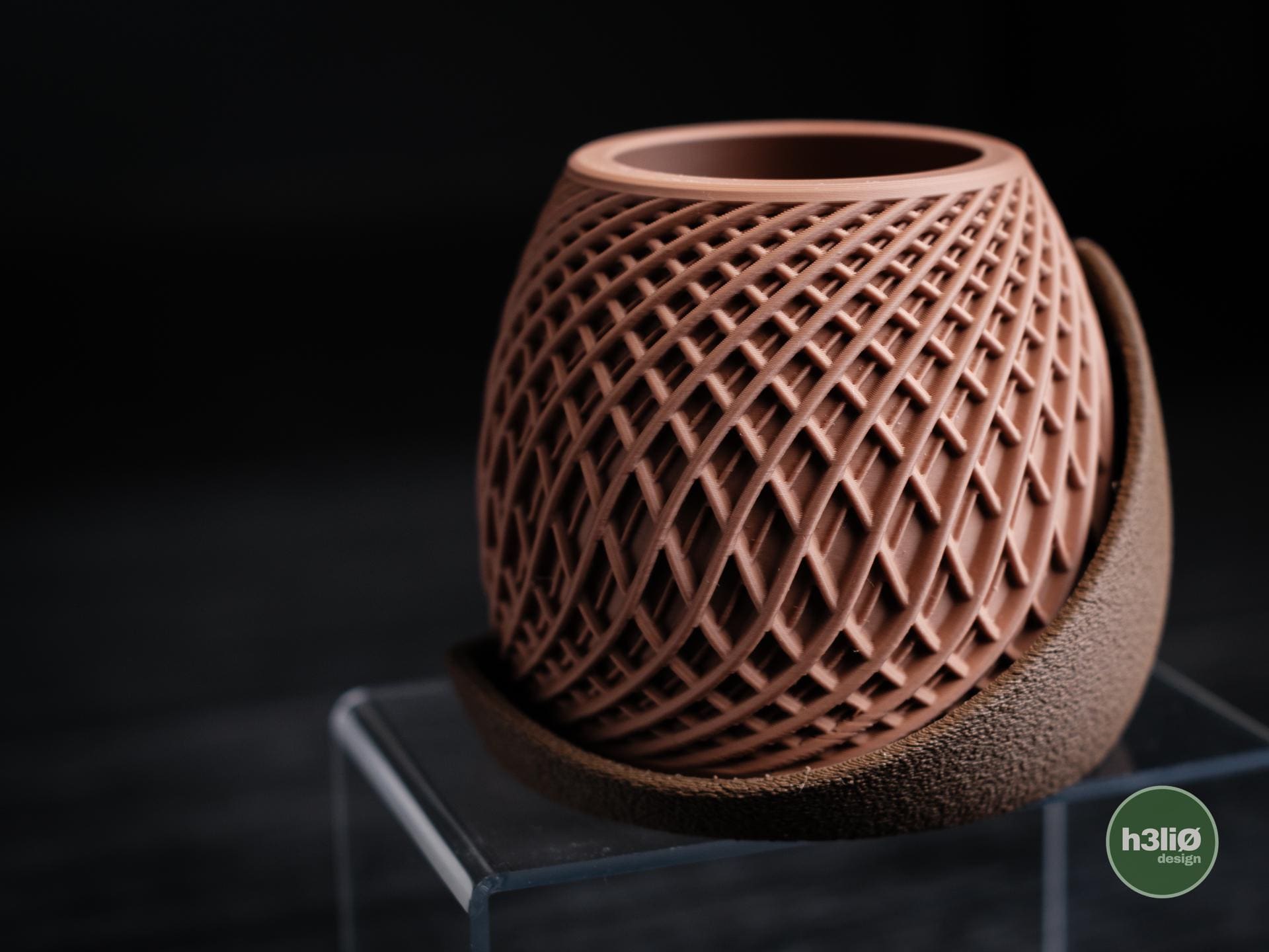 Stryde Planter | Moderner 3D Druck Blumentopf | Geometrischer Übertopf | Design Deko