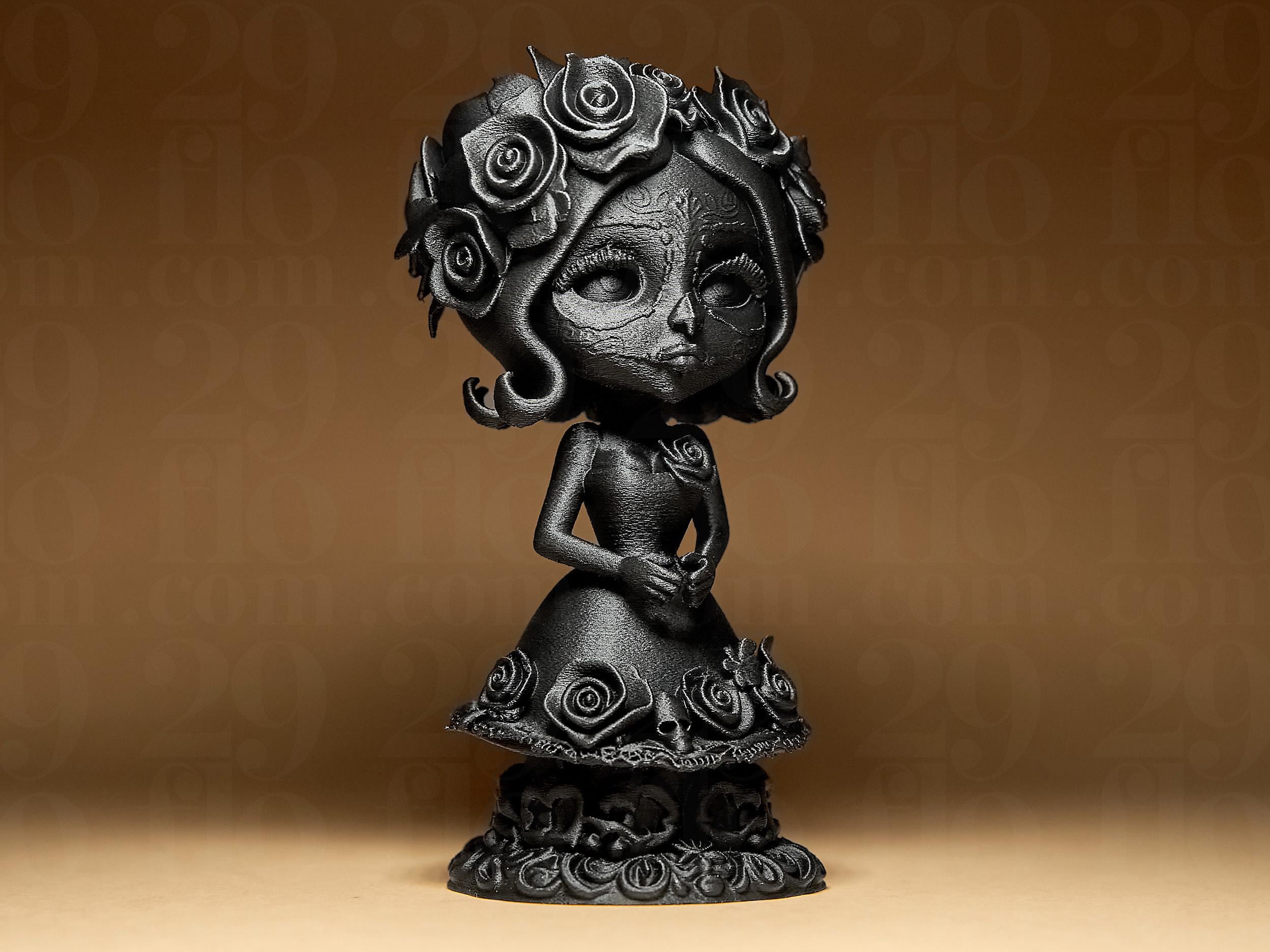 Dia de los Muertos Doll – elegante Totentags Figur mit Rosen – mystische Deko für Halloween & Sammler Fehn-factory.de
