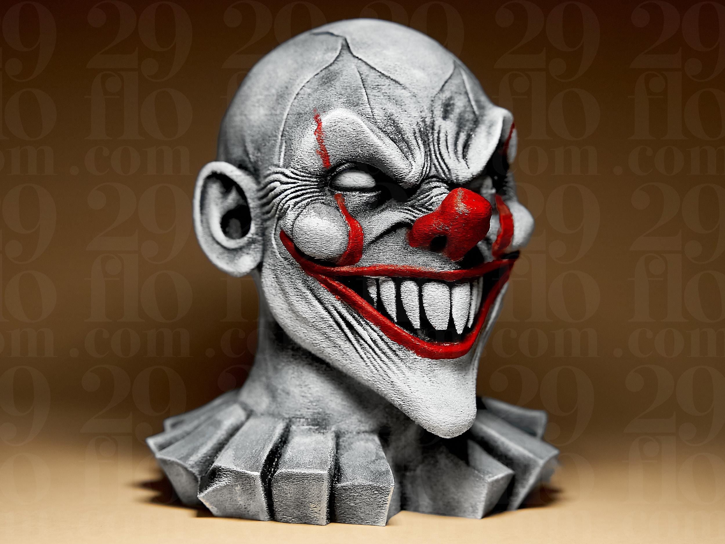 Evil Clown Sculpture – gruselige Horror Clown Figur für Halloween & Sammler Fehn-factory.de