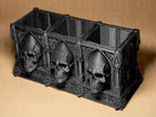 Gothic Skull Organizer – Schädel Stiftehalter & Schreibtisch Organizer im düsteren Kathedralen-Design Fehn-factory.de