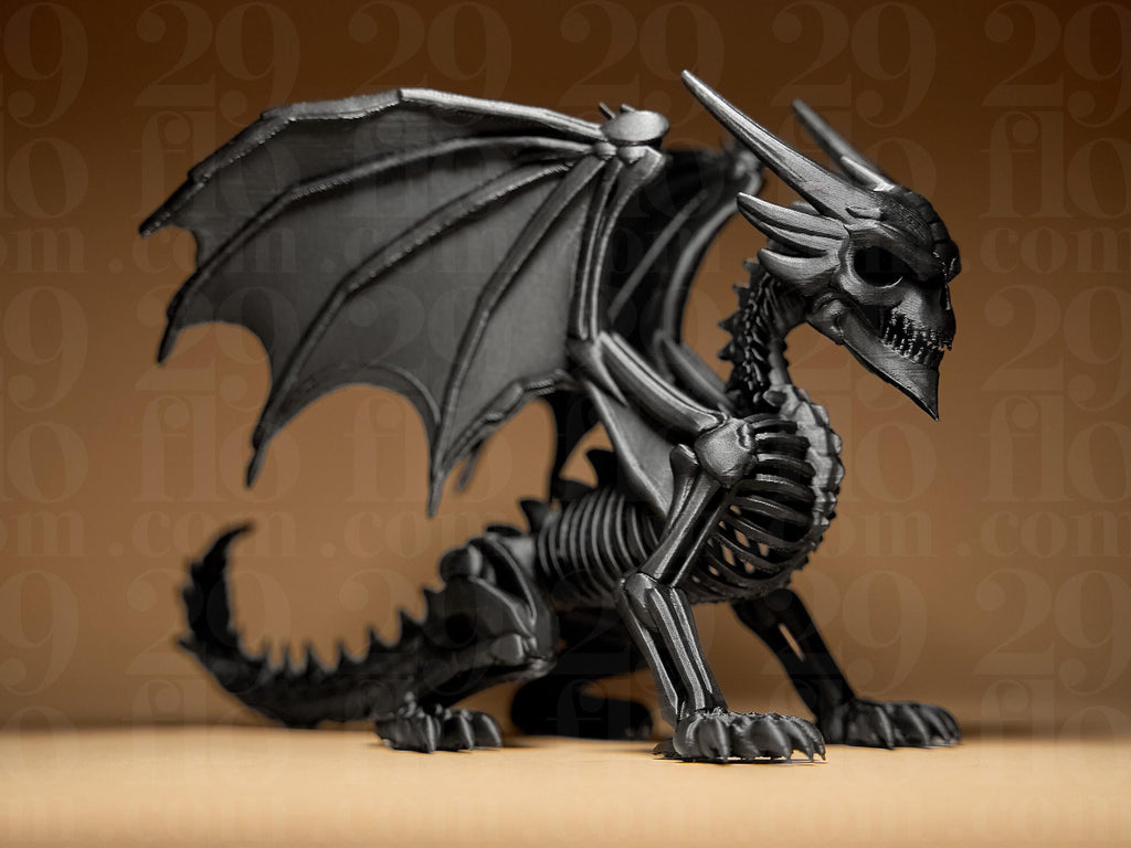 Skeleton Dragon Figur – Skelettdrache Skulptur im Dark Fantasy Stil | Gothic Deko & Sammlerfigur Fehn-factory.de
