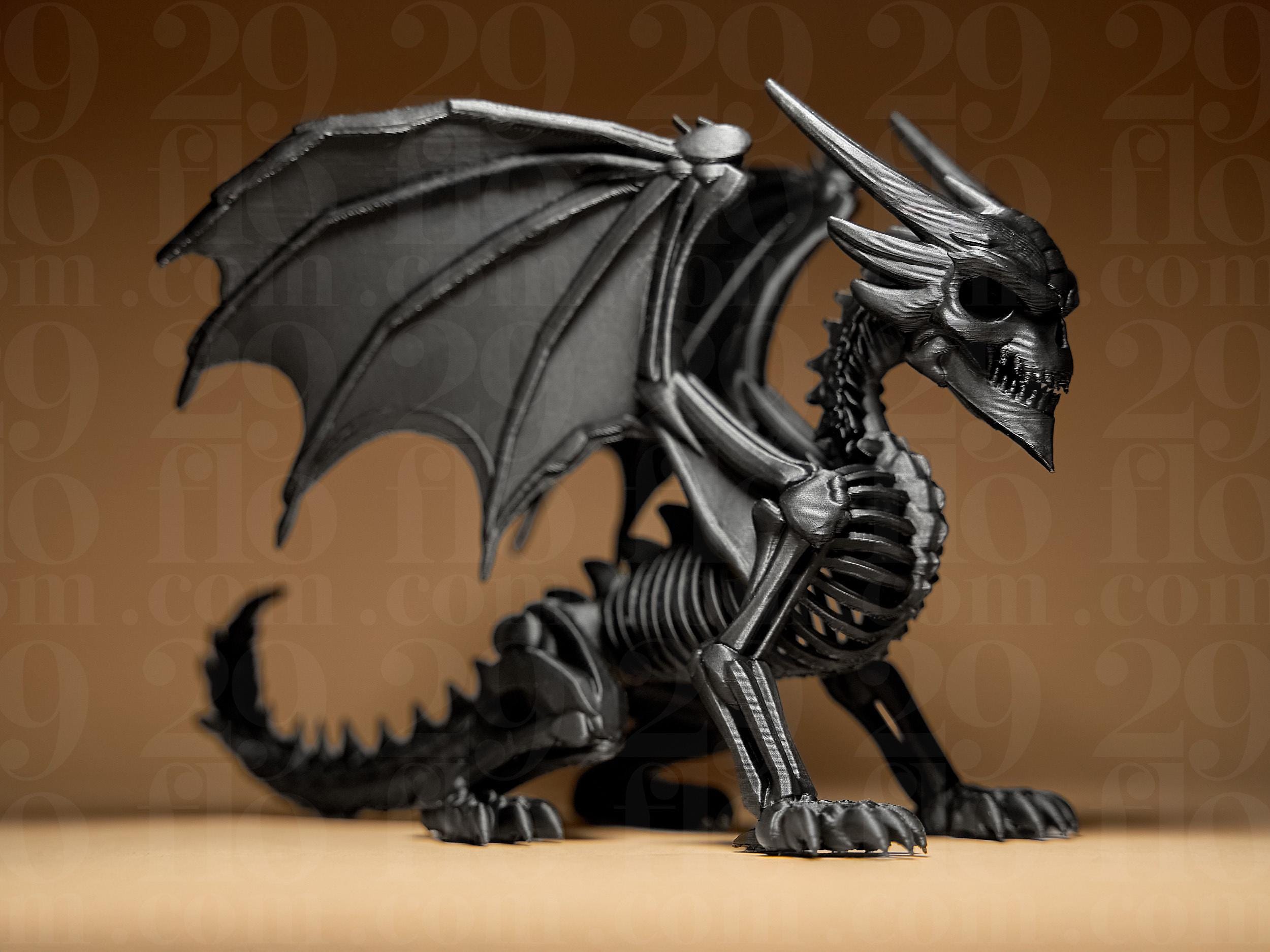 Skeleton Dragon Figur – Skelettdrache Skulptur im Dark Fantasy Stil | Gothic Deko & Sammlerfigur Fehn-factory.de