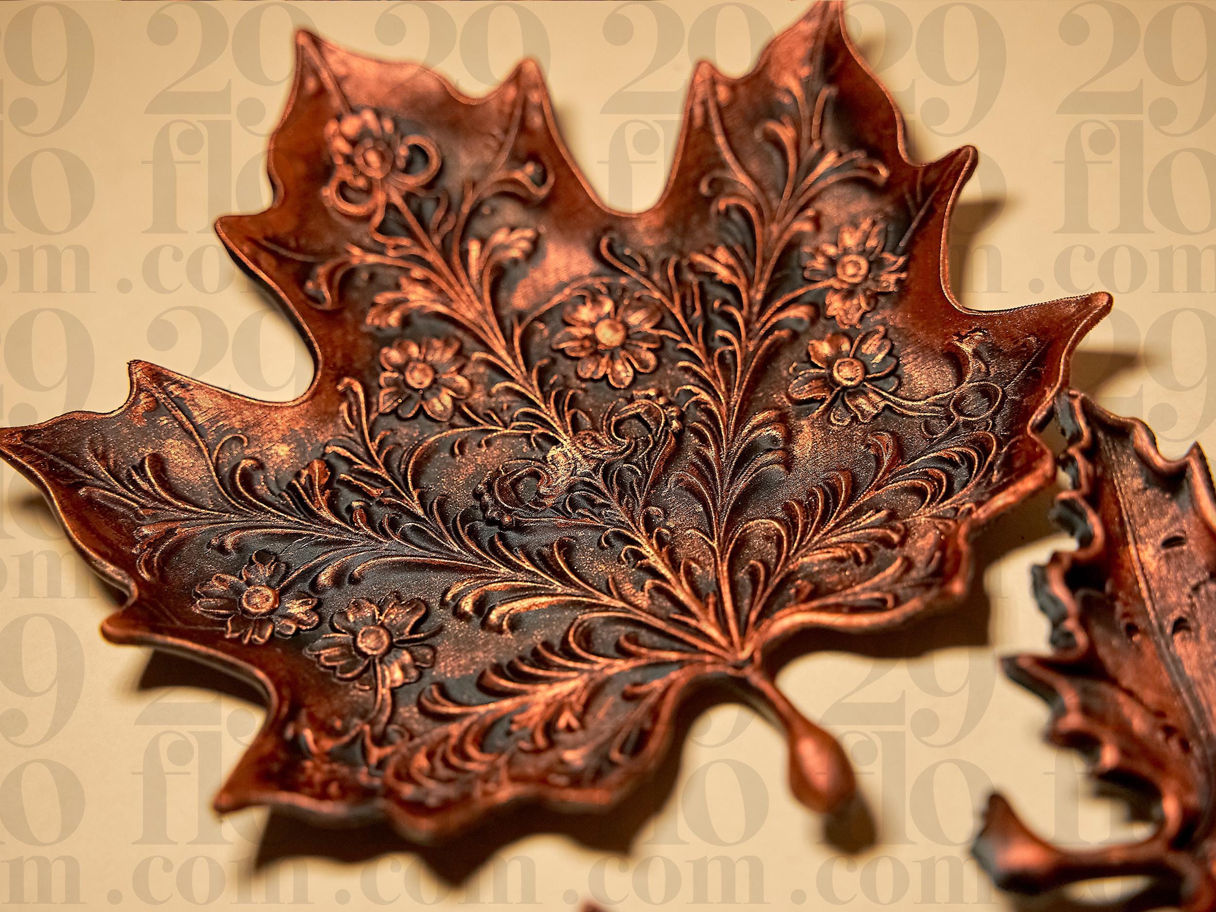 Ahornblatt Schalen – Set aus 3 Deko-Schalen im Kupfer-Schwarz oder Schwarz Matt | Herbstliche Tischdeko & Geschenkidee Fehn-factory.de