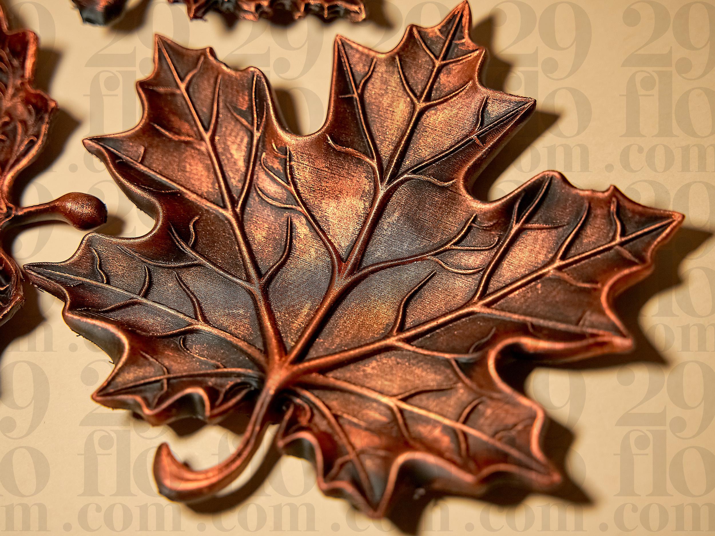 Ahornblatt Schalen – Set aus 3 Deko-Schalen im Kupfer-Schwarz oder Schwarz Matt | Herbstliche Tischdeko & Geschenkidee Fehn-factory.de